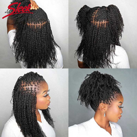 Grande Vente Cheveux Humains Péruviens Afro Kinky en Vrac Tresses Bouclées Extensions de Dreadlocks Provenant de Chine Continentale Toutes Couleurs