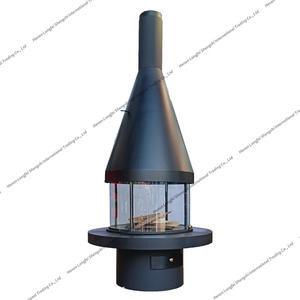 Chimenea <span class=keywords><strong>de</strong></span> diseño personalizado <span class=keywords><strong>de</strong></span> leña para interiores, chimenea en la azotea, decoración <span class=keywords><strong>de</strong></span> cristal envolvente suspendida, chimenea <span class=keywords><strong>de</strong></span> lujo - Product Image 1