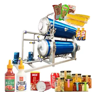 Automatische Industriële Waterbad Type Retort Machine Blikjes Melk Vlees Groente Fruit Zakje Autoclaaf Sterilisator