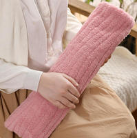 Bouillotte rechargeable longue avec housse en peluche lavable pour usage domestique