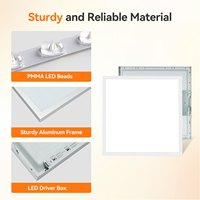 Panel LED Plano de Alta Calidad 2x2, 40W, 120-277V, 0-10V, Regulable, Montaje en Superficie, Luz de Techo, Certificado ETL, Profesional, Comercial