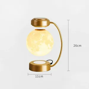 Table de chevet d'hôtel d'étude gradation 3D <span class=keywords><strong>lune</strong></span> veilleuse lévitateur magnétique pour salon chambre décor lampe - Product Image 6