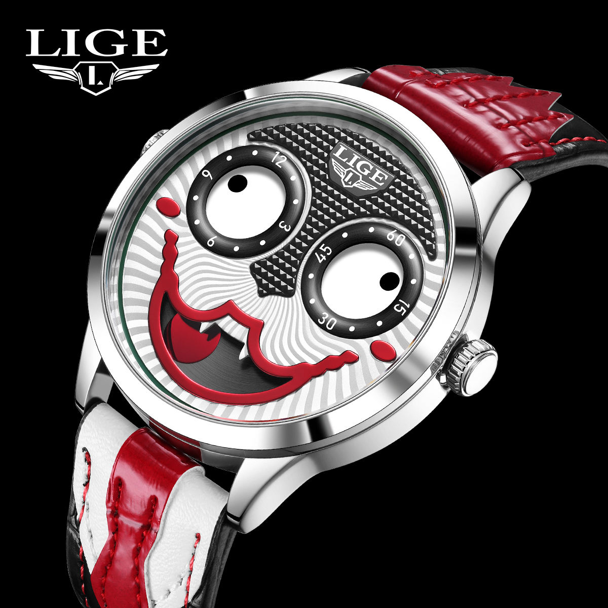 LIGE 2025 Creative Watches for Men Clown Fashion Quartz