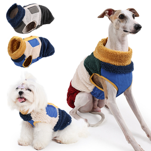 Accogliente giacca invernale per cani in pile antivento per animali domestici per il freddo tessuto stampato in lino-cotone per <span class=keywords><strong>abbigliamento</strong></span> canino - Product Image 2