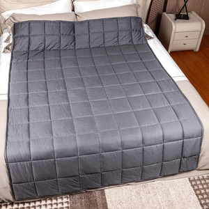 <b>Weighted</b> <b>Blanket</b> Pure Cotton Dark Gray Therapy Spring Autumn Bedding Simple Style Machine Washable - Product Image 1