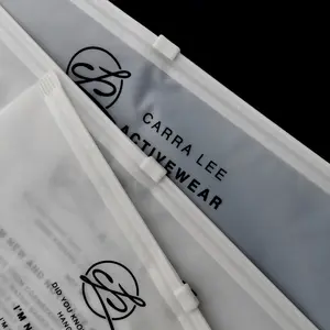 Биоразлагаемые пакеты для упаковки одежды и обуви на молнии с принтом логотипа