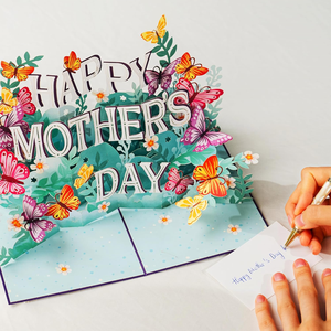 Biglietto <span class=keywords><strong>Pop</strong></span>-up per la Festa della Mamma Pafu, Biglietto d'Auguri con Fiori per la Festa della Mamma, Biglietto <span class=keywords><strong>Pop</strong></span>-up in Carta con Messaggio d'Amore per la Migliore Mamma - Product Image 3