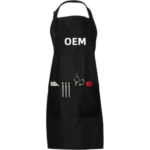 Grembiule da Barbiere Personalizzato con Logo, Mantella Nera Lunga <span class=keywords><strong>per</strong></span> Parrucchiere Professionista, Design Pro <span class=keywords><strong>per</strong></span> Taglio <span class=keywords><strong>Capelli</strong></span> - Product Image 5