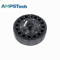 Moteur de roue servo électrique intégré AMPSTech 140 mm (5,5 pouces) 24 V CC à faible vitesse pour AGV et robot domestique