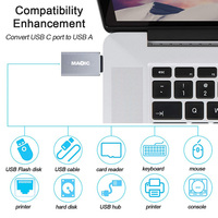 Diskon Besar Usb C Logam Laki-laki Ke Usb 3.0 Konektor Perempuan Usb 3.1 Ke Usb 3.0 Adaptor Otg dengan Stok