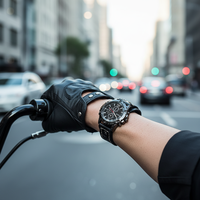 Montre Homme Tendance Bracelet en Cuir Cousu Main Vintage Montres à Quartz Manchette Punk Montre Originale pour Hommes et Femmes