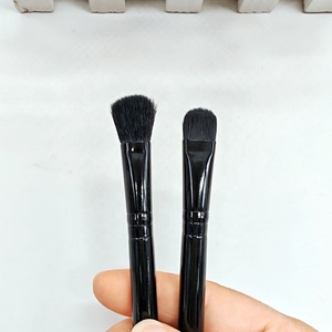 12,7 cm Todo Negro tamaño mediano Dual Duo sombra de ojos cepillo esponjoso sombra de ojos mezcla cepillo de sombreador plano cepillo de sombra de ojos de doble extremo - Product Image 2