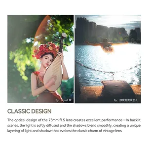 Obiettivo Prime TTArtisan 75mm F1.5 Full Frame a Grande Apertura per Bokeh Effetto Vortice e <span class=keywords><strong>Fotografia</strong></span> di Persone, con Attacco M42, 562g - Product Image 5