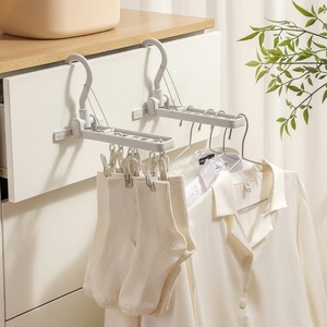 Multi-functional Household Folding Drying Sock Clip Windproof Hat Drying <b>Wardrobe</b> Storage Rack Travel <b>Portable</b> - Product Image 3