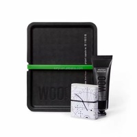 Emballage cadeau haut de gamme pour kit de beauté et soins cosmétiques, en pulpe moulée biodégradable et écologique, de couleur noire