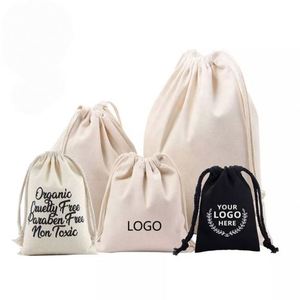 Wholesale Eco Friendly Custom Printed Personalized Colorful Natural Canvas Cotton Drawstring <b>Bag</b> - Product Image 2