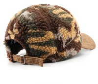 FF4694 Ajustable Pana Ala Faux Cordero Lana Cálido Gorra de béisbol Unisex Felpa Camuflaje Invierno Gorras de béisbol