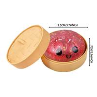 Jouet Squishy TPR en forme de Dumpling, Bao Bun Mystère, Grande Balle Anti-Stress Pailletée à Presser pour Enfants et Adultes à partir de 12 Mois