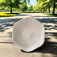 TIANHE 1300ML Boîte à lunch jetable en bagasse écologique Conteneur de nourriture à emporter de forme irrégulière durable Design élégant à 6 coins