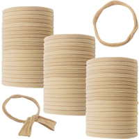Bandeaux pour bébés et enfants, doux, fins, sans couture, couleur chair, avec nœud, extensibles, élastiques, 1 cm, pour accessoires de coiffure DIY