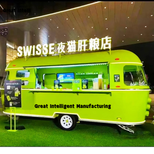 รถตู้ขายอาหารบนถนนแบบเคลื่อนที่สไตล์วินเทจสำหรับจำหน่ายขนมขบเคี้ยวตู้กาแฟ - Product Image 1