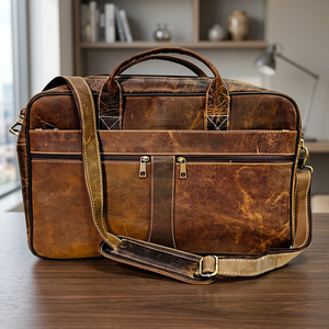 Maletín para Portátil de Cuero Genuino Coreano Moderno, Hecho a Mano, Ecológico, para Uso Diario, Portátil, Impermeable, Duradero, Idea de Regalo Empresarial - Product Image 1