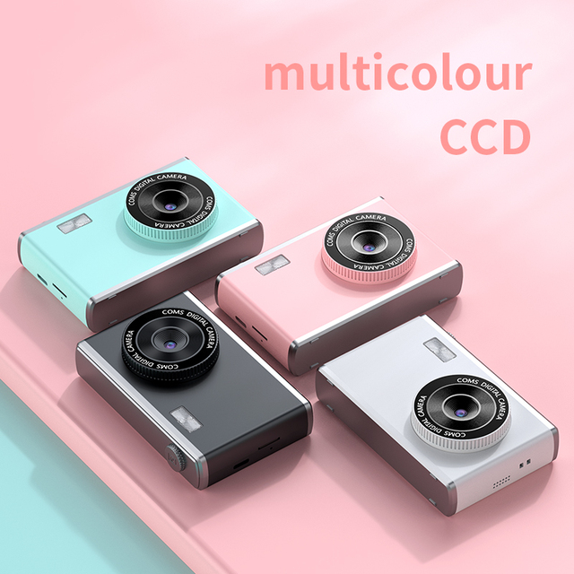 2.4 Inch 64MP HD Compact Retro Vintage Digital Camera 8X Zoom Pocket CCD Camcorder with Flash Light for Students Recorder Y25 B1
