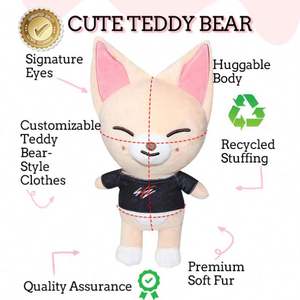 Peluche de Stray Kids para Niños, Juguete de Peluche con Relleno de Algodón PP, Peluches Personalizados de Smiling Critters - Product Image 4