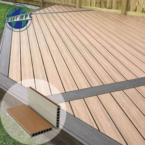 Decking composite Wpc bicolore creux imperméable à l'eau 23Mm durable bois plastique composite plafonné - Product Image 1