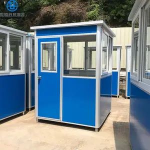 तैयार करना सुरक्षा बूथ सस्ते Prefab घरों गर्म बिक्री सुरक्षा गार्ड कियोस्क Prefab गार्ड घर