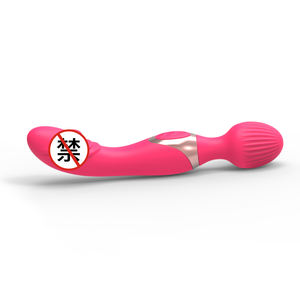 Damen Spielzeug für Erwachsene ABS Silikon Doppel köpfiger AV-Zauberstab Vibrator G-Punkt Massage stab Anal Dildo Schwarzes Kabel XXX USB-Netzteil - Product Image 1