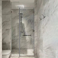 Kit de quincaillerie pour porte de douche sans cadre moderne - Ensemble complet avec aluminium et acier inoxydable pour salle de bain