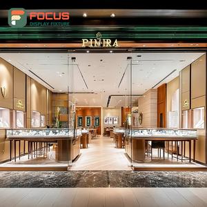 Vitrina de Exhibición de Joyería para Centro Comercial de Alta Visibilidad, Vitrina de Exhibición para Mostrador de Centro Comercial con Marco de Madera - Product Image 4