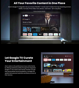 Mới Nhất Wupro X Dangbei Nguyên Tử Mini Projecteur Google TV Xây Ddựng-Trong 3D Video Chiếu DLP Thông Minh Laser 4K 1080P Projecteur - Product Image 2