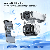 Caméra vidéo sans fil dôme double objectif WiFi OEM intérieure/extérieure avec audio bidirectionnel, vision nocturne, suivi automatique, sécurité H.265 PTZ CMOS