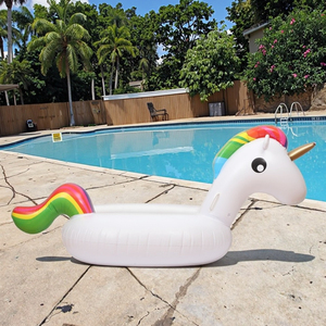 Bouée gonflable licorne 190 cm en PVC pour adultes et enfants, flotteur à chevaucher, pour la plage, le lac, la maison et l'extérieur, capacité 100 kg - Product Image 3