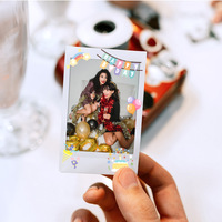 Stiker foto kartu PVC, gaya Ins lucu Goo transparan stiker foto setelan DIY dekorasi akun kartun Kartu Bintang foto dekoratif