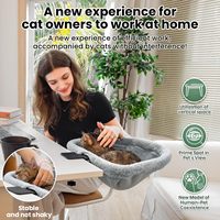 Lit de bureau circulaire pour chat en métal, écologique, idéal pour les cadeaux