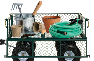 Carro de herramientas de jardín, Mini Tractor de utilidad, carrito de remolque de malla de soldadura, rueda neumática 10X3.50-4 - Product Image 2