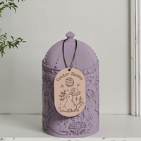 Pot à bougie vide luxueux en forme d'œuf de lapin gaufré, avec couvercle, pour les anniversaires des femmes, les cadeaux de la Saint-Valentin