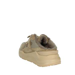 Sabots pour femmes Fuga Mule en daim beige avec doublure en fausse fourrure - Product Image 2
