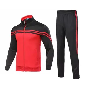 School style class uniform zipper sport work clothing men's jogging sweatsuit sets