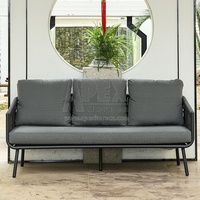 Gartenmöbel Sofa garnitur Modernes Luxus Aluminium wasserdichtes Seil Gartenmöbel Sofa garnitur