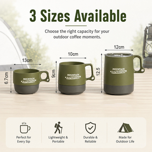 Portable Outdoor Water Cup For Home Use Camping Picnic Travel Camping Coffee Cup Coffee Mug Eco-friendly Plastic Cup - Product Image 1