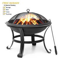 Petite Brasero Classique en Fer pour Brûler du Bois en Extérieur, Idéal pour la Cour et le Camping