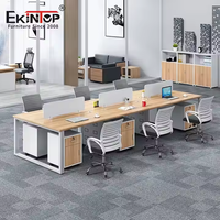 Bureau Modulaire Ouvert Moderne, Poste de Travail, Mobilier de Bureau avec Cloisons, Bureau de Direction, Table de Travail en Open Space