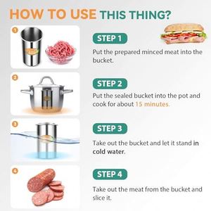 New Meat Boiler Stainless Steel Steamed Meat Barrel Marinated Meat <b>Steamer</b> with Thermometer - Product Image 3