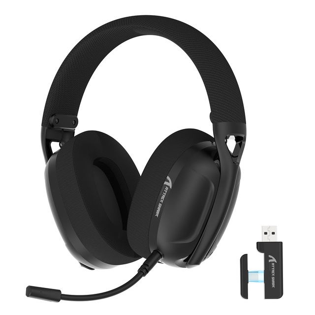 ATTACK SHARK L80PRO 180g Ultra-Light Gaming Headset Wired/BT/2.4G Wireless 5.1 Channel Stereo Sound