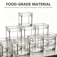 Fabricant OEM & ODM – Pot hermétique carré en acrylique transparent personnalisé, réutilisable, vente en gros, réservoir de stockage hermétique