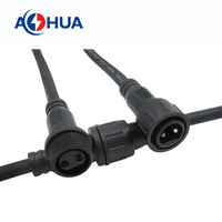 Connecteur de câble 2 ~ 6Pin IP65 mâle femelle M16 fil à fil RGB Led faisceau de câbles d'éclairage connecteur plaqué cuivre